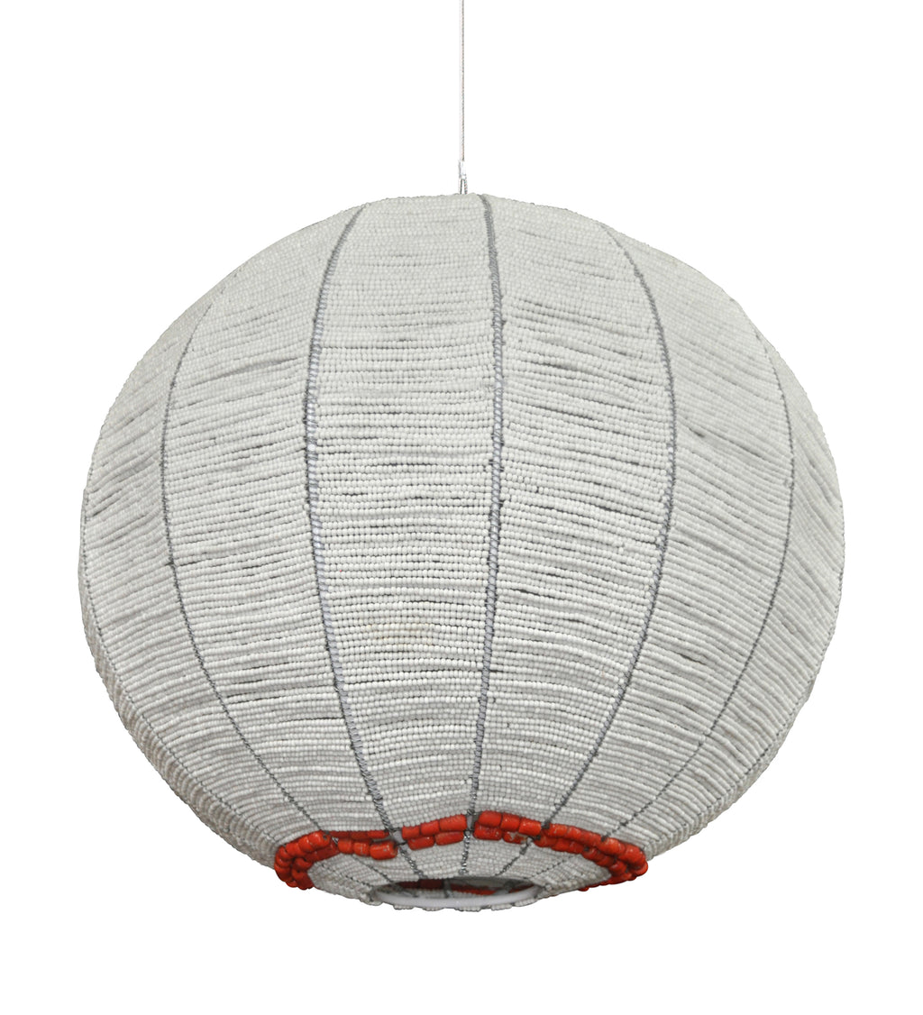 sphere pendant light with recycled glass trim for added texture or to match interior design palette